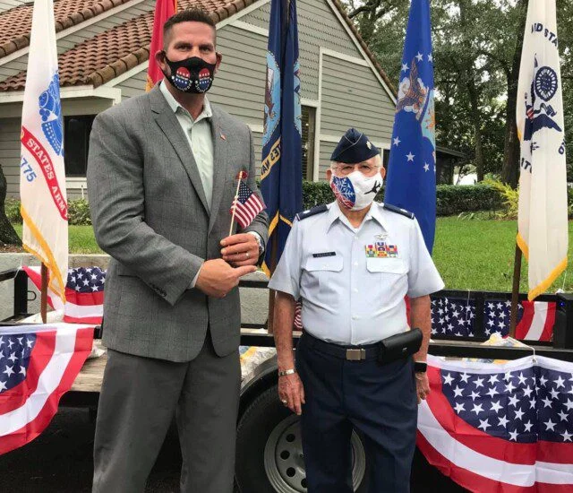 Village on the Green celebrates Veteran's Day Parade with Senior vet