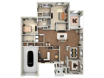 Villa Deluxe Floorplan for Village on the Green Senior Living Community