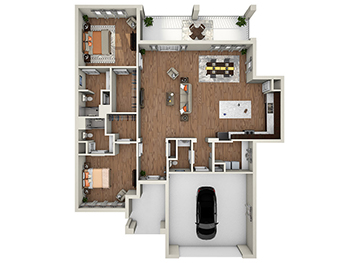 Magnolia floor plan at Village on the Green Senior Living Community